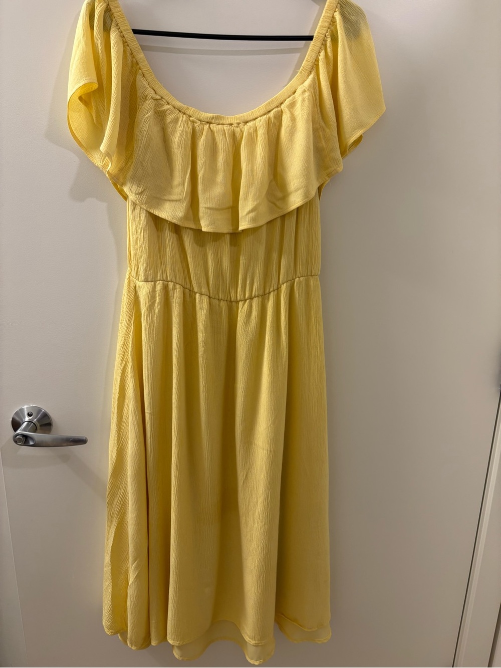 Charles Henry Yellow Ruffled Top